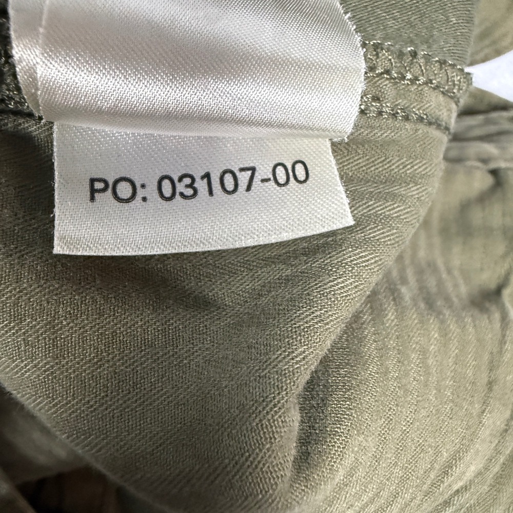 Outerknown Cargo Fatigue Pants Mens 32x26 Olive Green Organic Cotton Ripstop - Picture 10 of 13